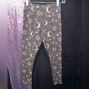 OshKosh B'gosh Girls Sun and Moon Dark Grey Celestial Leggings